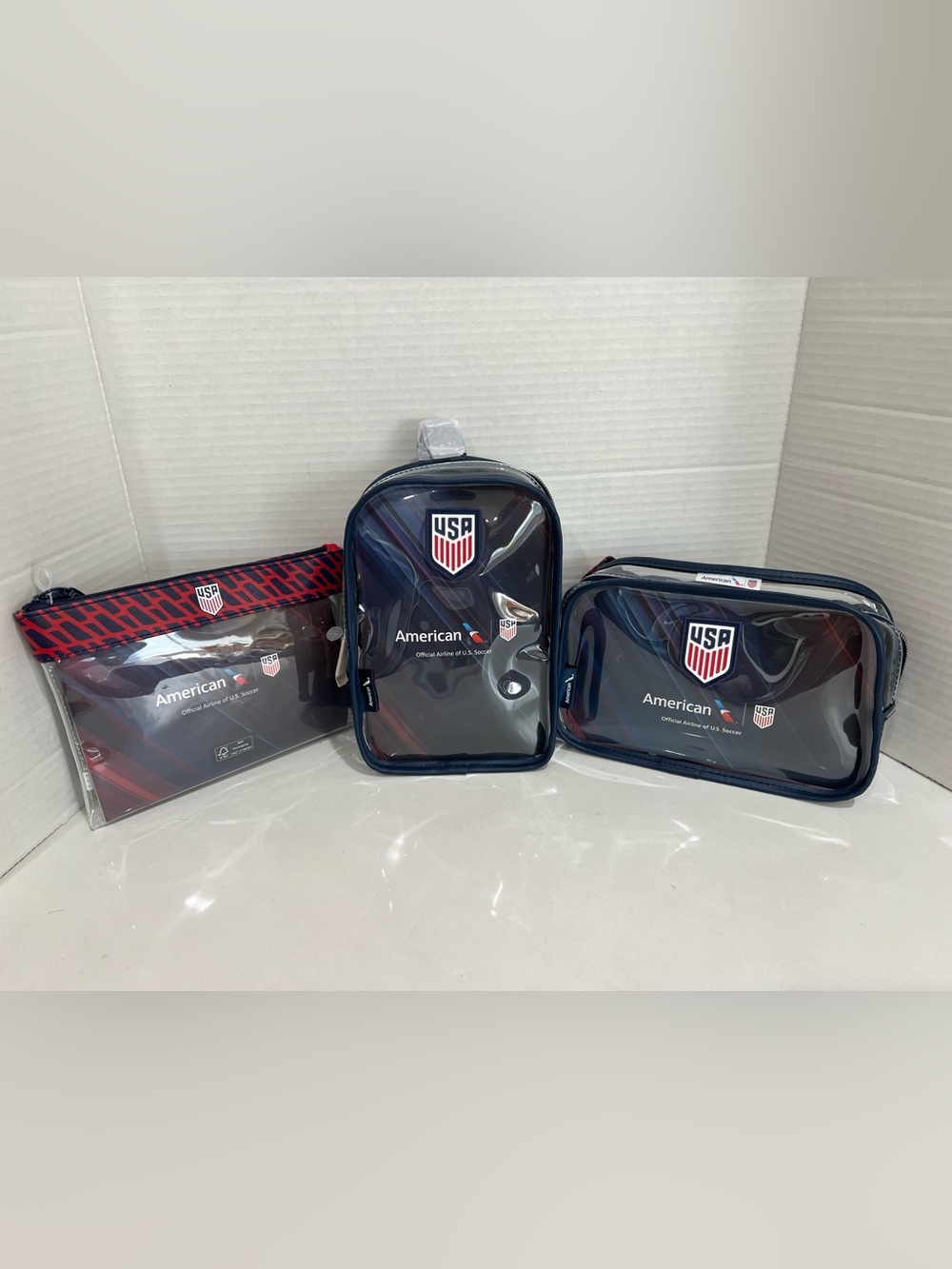 3-Pack American Airlines x FIFA Limited Edition Unopened Travel Kits NEW!